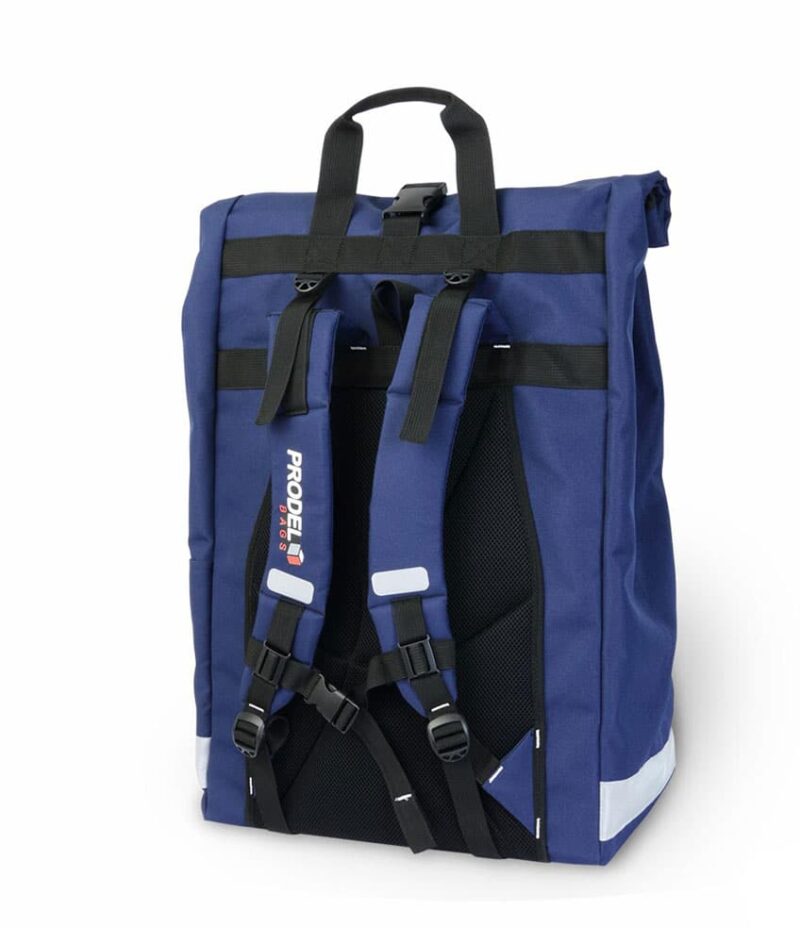 Rolltop backpack - Messenger bag - sac de livraison Sac à dos pour coursier à vélo - bleu nuit